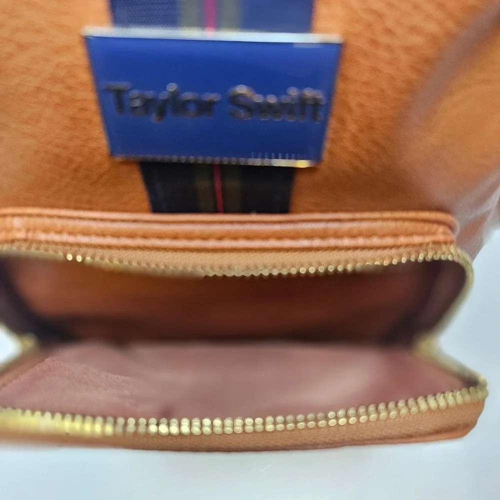 Taylor Swift Official Merch Midnights Backpack Brown Patent Leather Navy - Picture 8 of 12